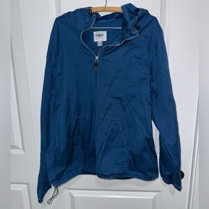 Old Navy Navy Blue Hooded Windbreaker Jacket